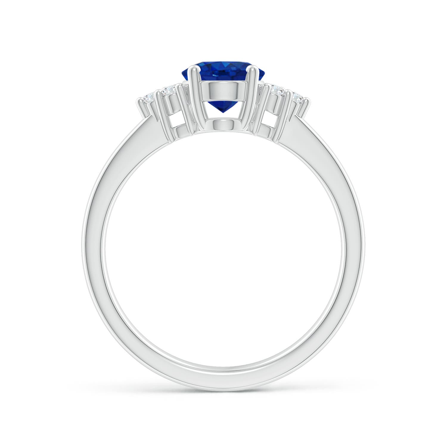 AAA - Blue Sapphire / 1.66 CT / 14 KT White Gold