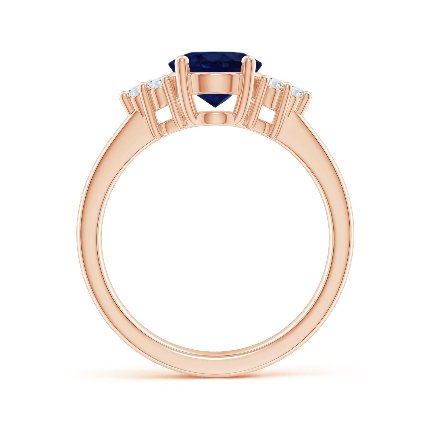 A - Blue Sapphire / 2.15 CT / 14 KT Rose Gold