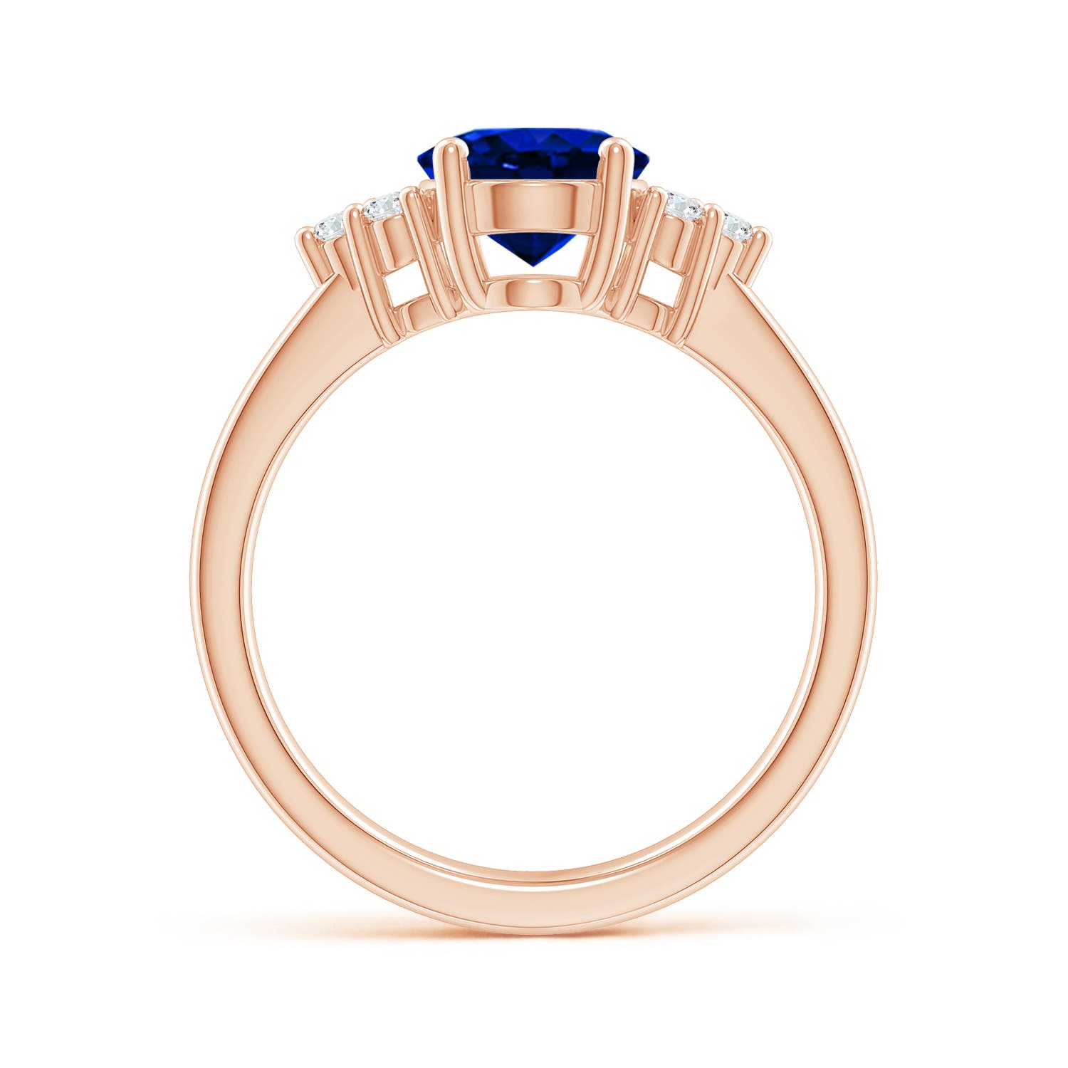 AAAA - Blue Sapphire / 2.15 CT / 14 KT Rose Gold