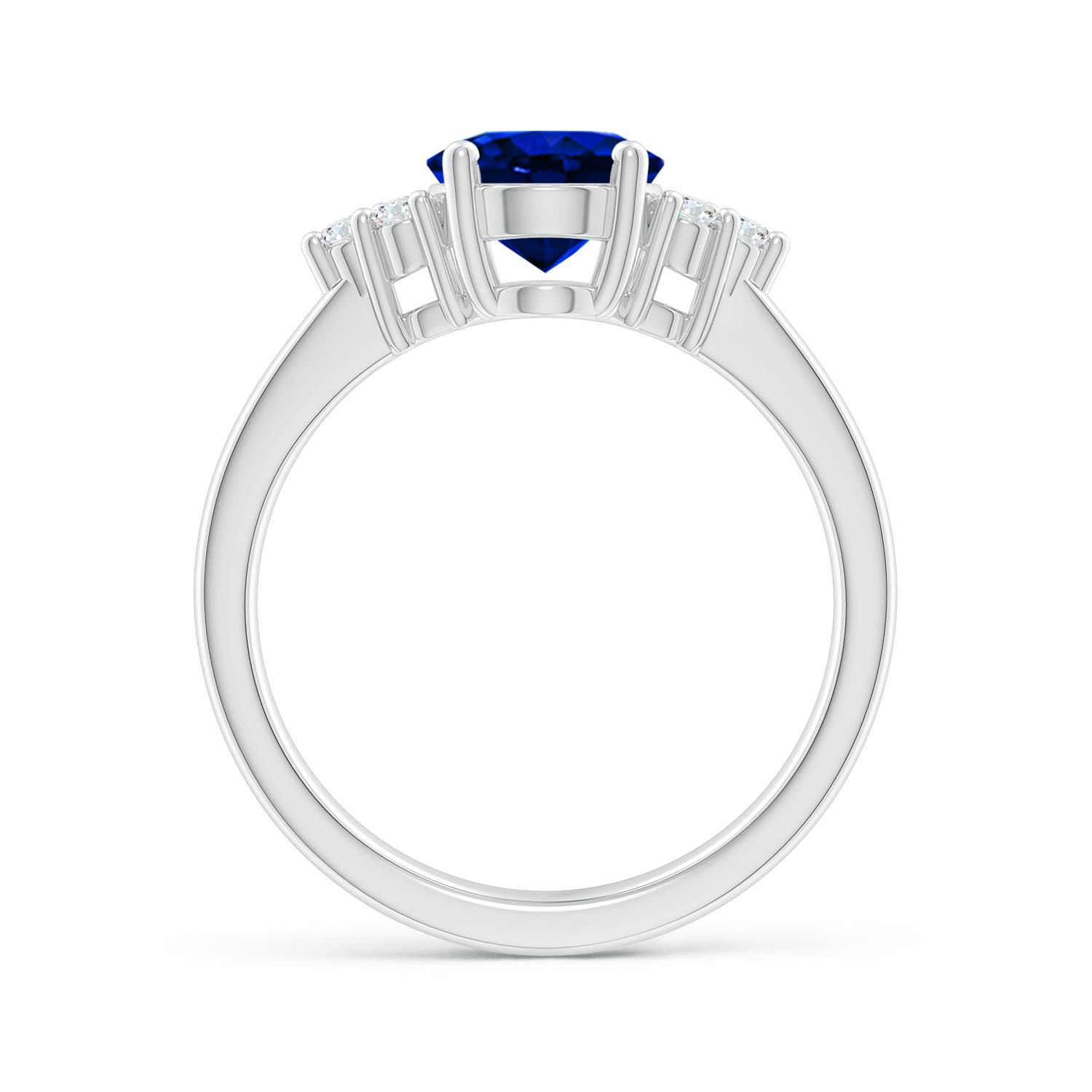 AAAA - Blue Sapphire / 2.15 CT / 14 KT White Gold