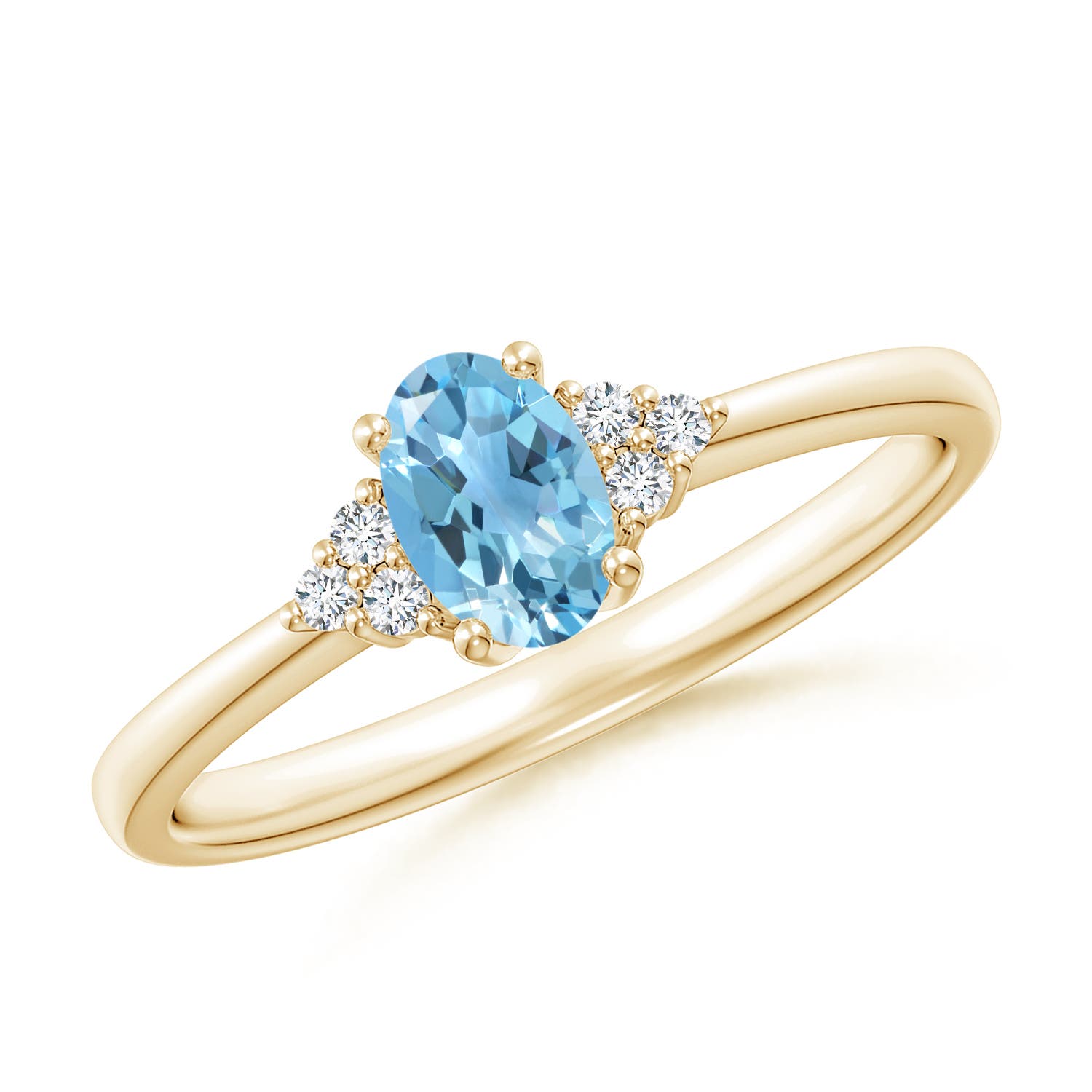 A - Swiss Blue Topaz / 0.6 CT / 14 KT Yellow Gold