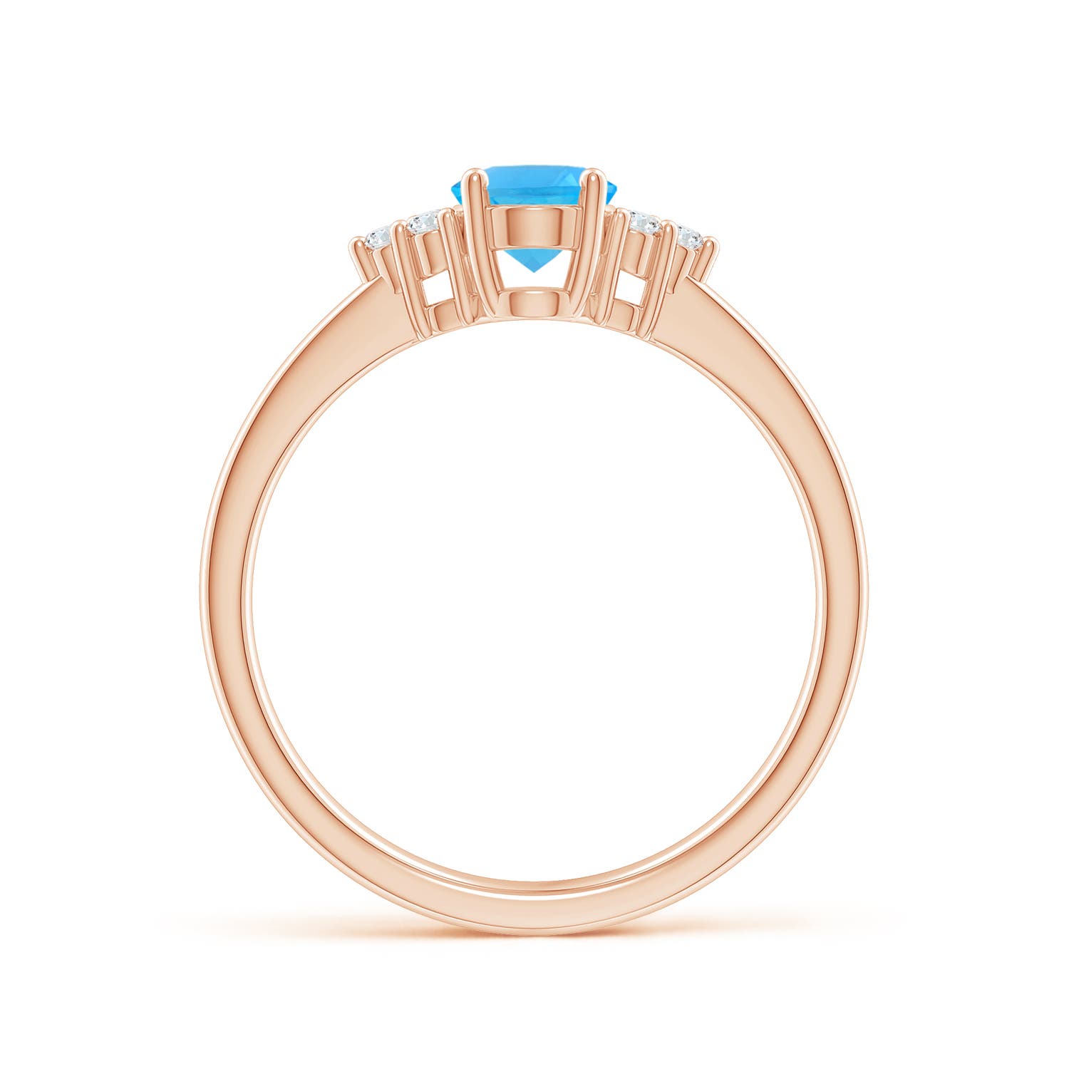 AAA - Swiss Blue Topaz / 1.03 CT / 14 KT Rose Gold