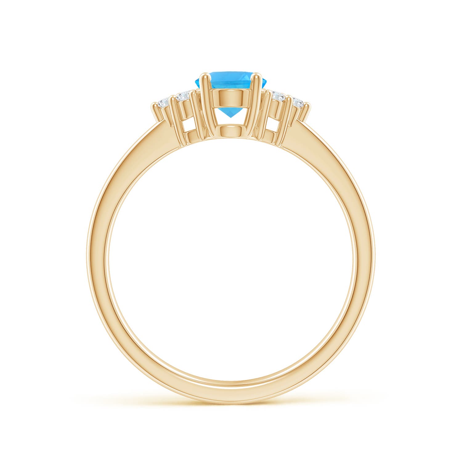 AAA - Swiss Blue Topaz / 1.03 CT / 14 KT Yellow Gold