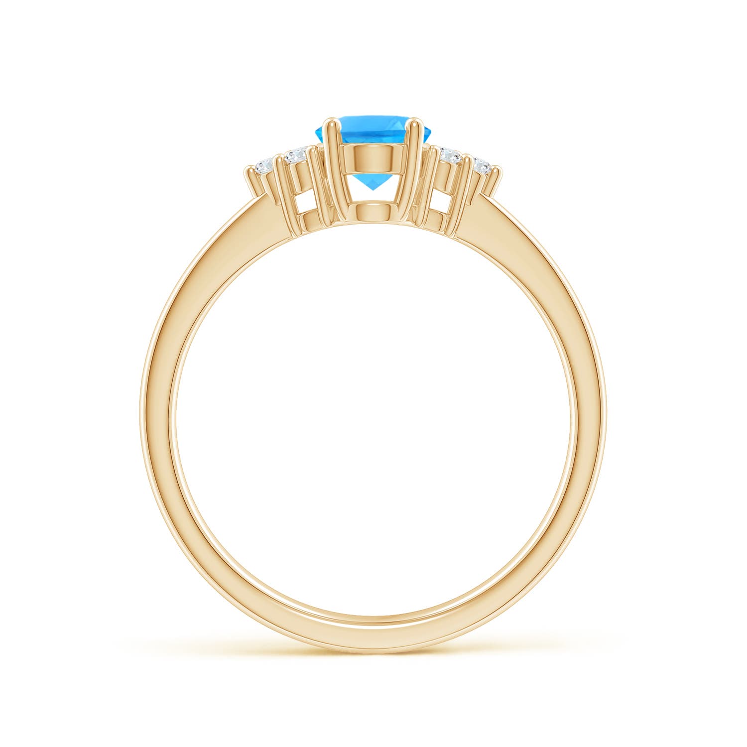 AAAA - Swiss Blue Topaz / 1.03 CT / 14 KT Yellow Gold