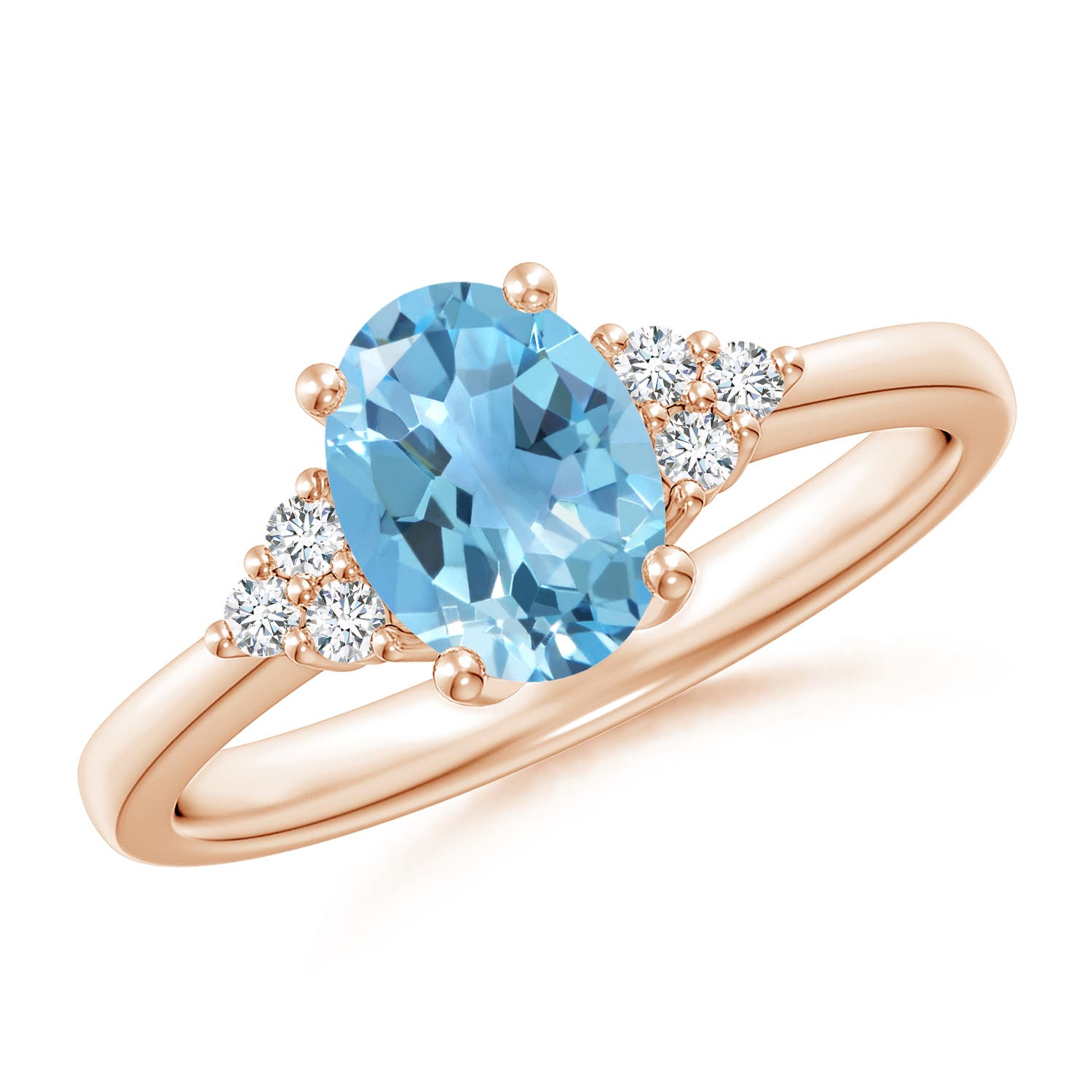 A - Swiss Blue Topaz / 1.61 CT / 14 KT Rose Gold