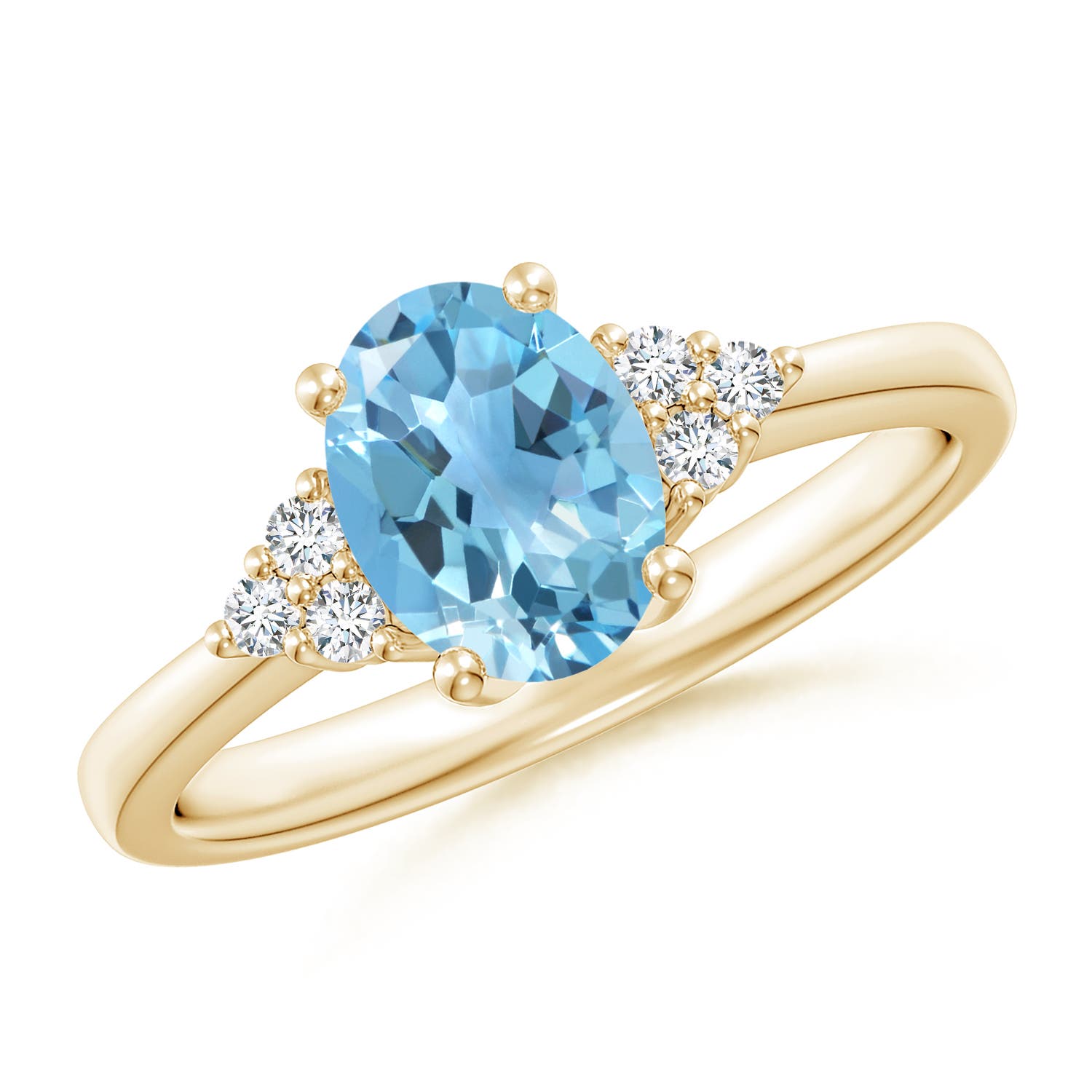 A - Swiss Blue Topaz / 1.61 CT / 14 KT Yellow Gold