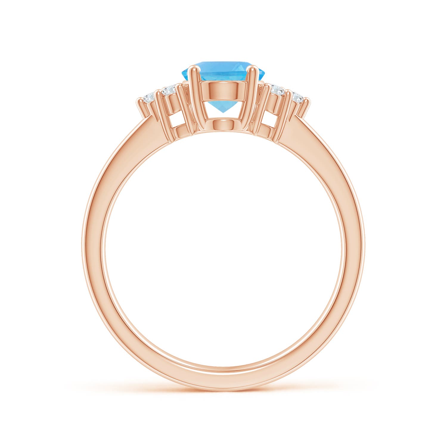 AA - Swiss Blue Topaz / 1.61 CT / 14 KT Rose Gold