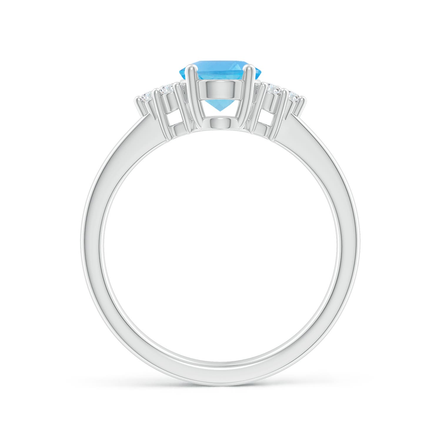 AA - Swiss Blue Topaz / 1.61 CT / 14 KT White Gold