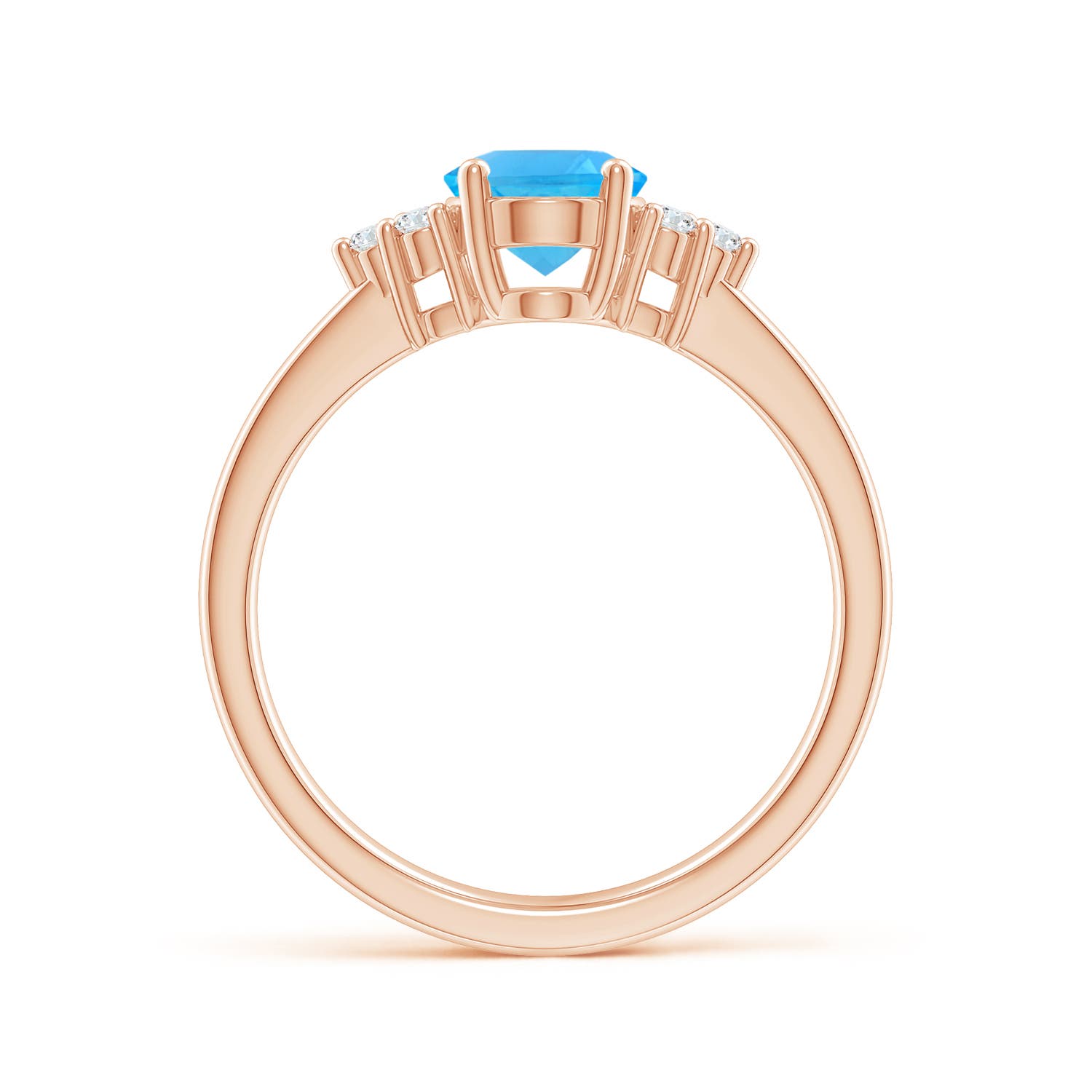 AAA - Swiss Blue Topaz / 1.61 CT / 14 KT Rose Gold