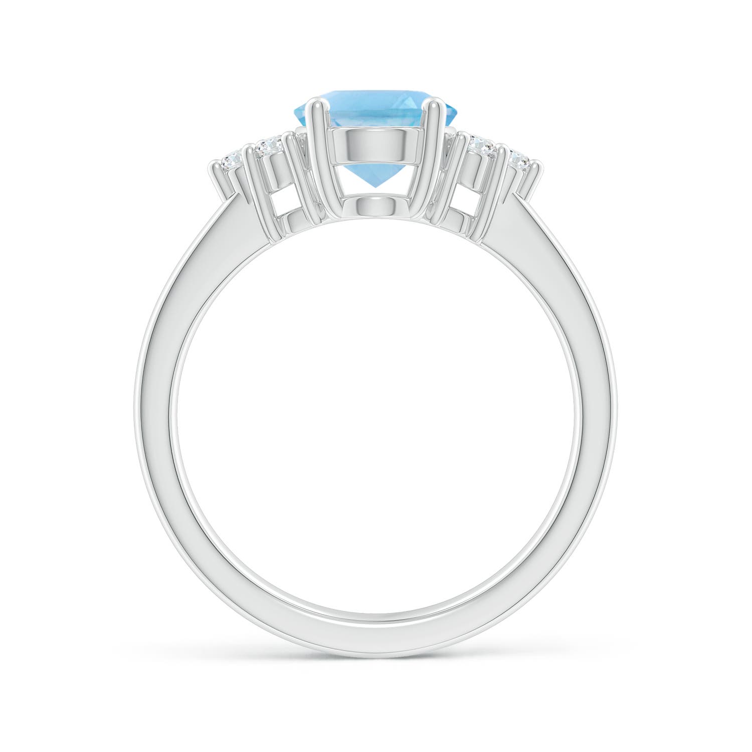 A - Swiss Blue Topaz / 2.4 CT / 14 KT White Gold