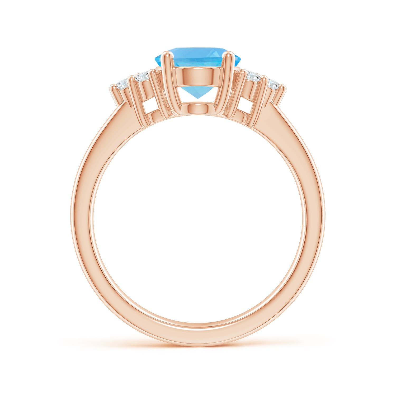 AA - Swiss Blue Topaz / 2.4 CT / 14 KT Rose Gold