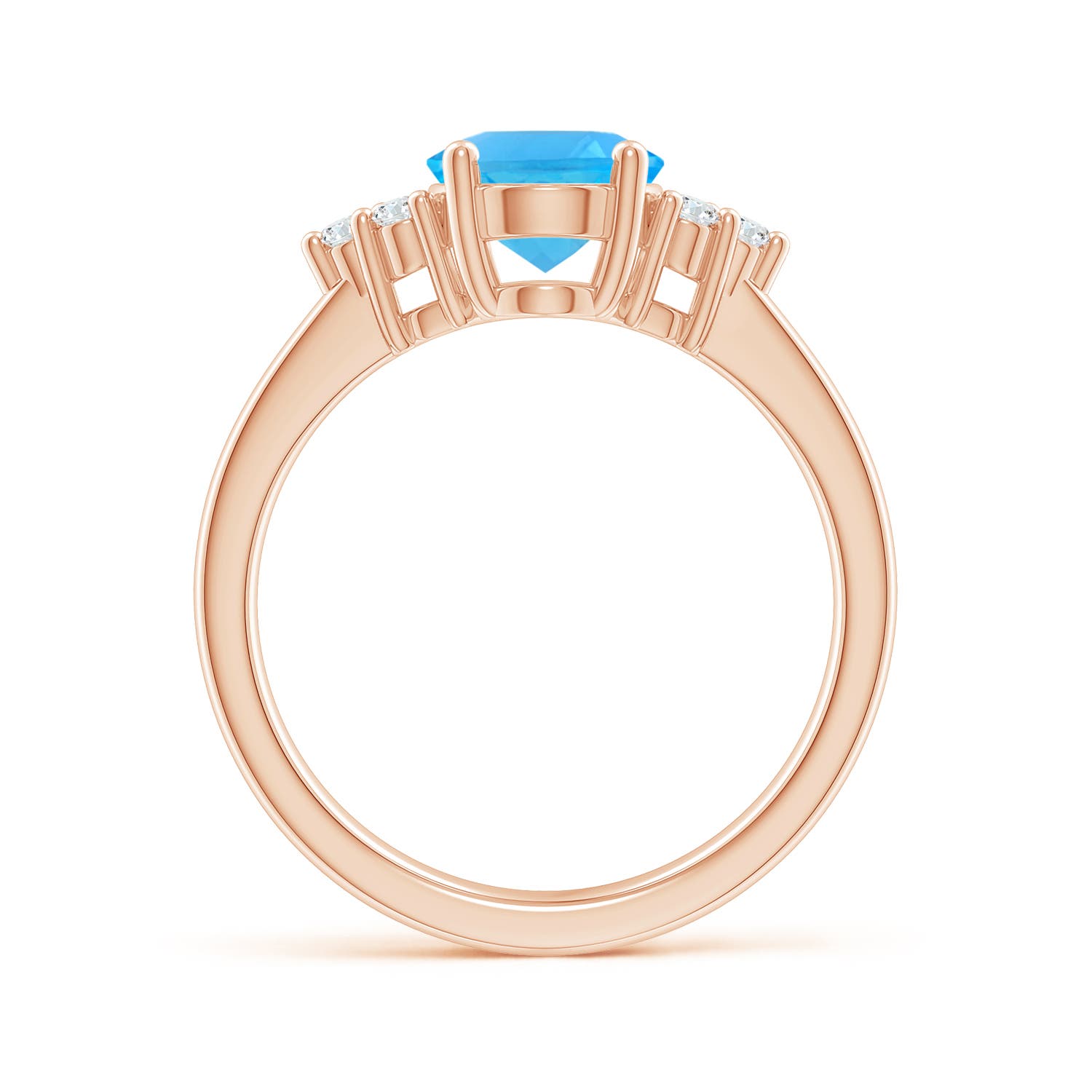 AAA - Swiss Blue Topaz / 2.4 CT / 14 KT Rose Gold