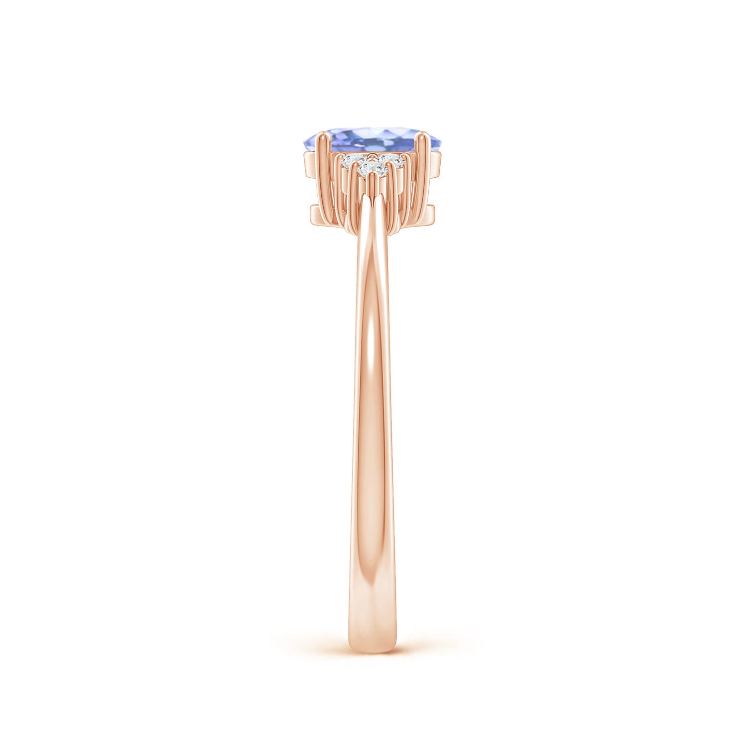 A - Tanzanite / 0.51 CT / 14 KT Rose Gold