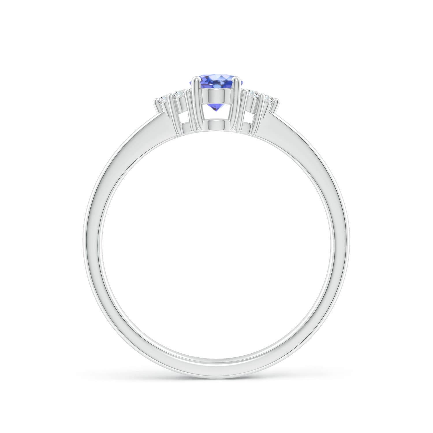 AA - Tanzanite / 0.51 CT / 14 KT White Gold