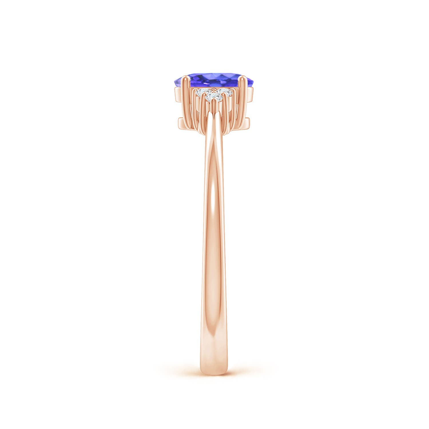 AAA - Tanzanite / 0.51 CT / 14 KT Rose Gold