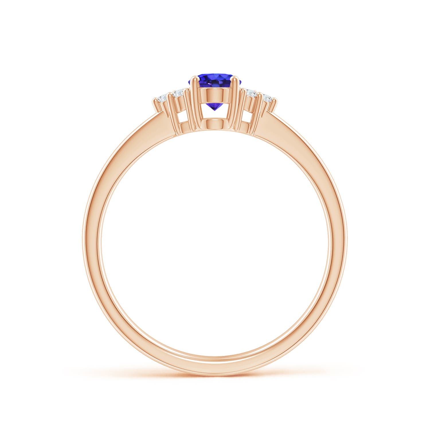 AAAA - Tanzanite / 0.51 CT / 14 KT Rose Gold