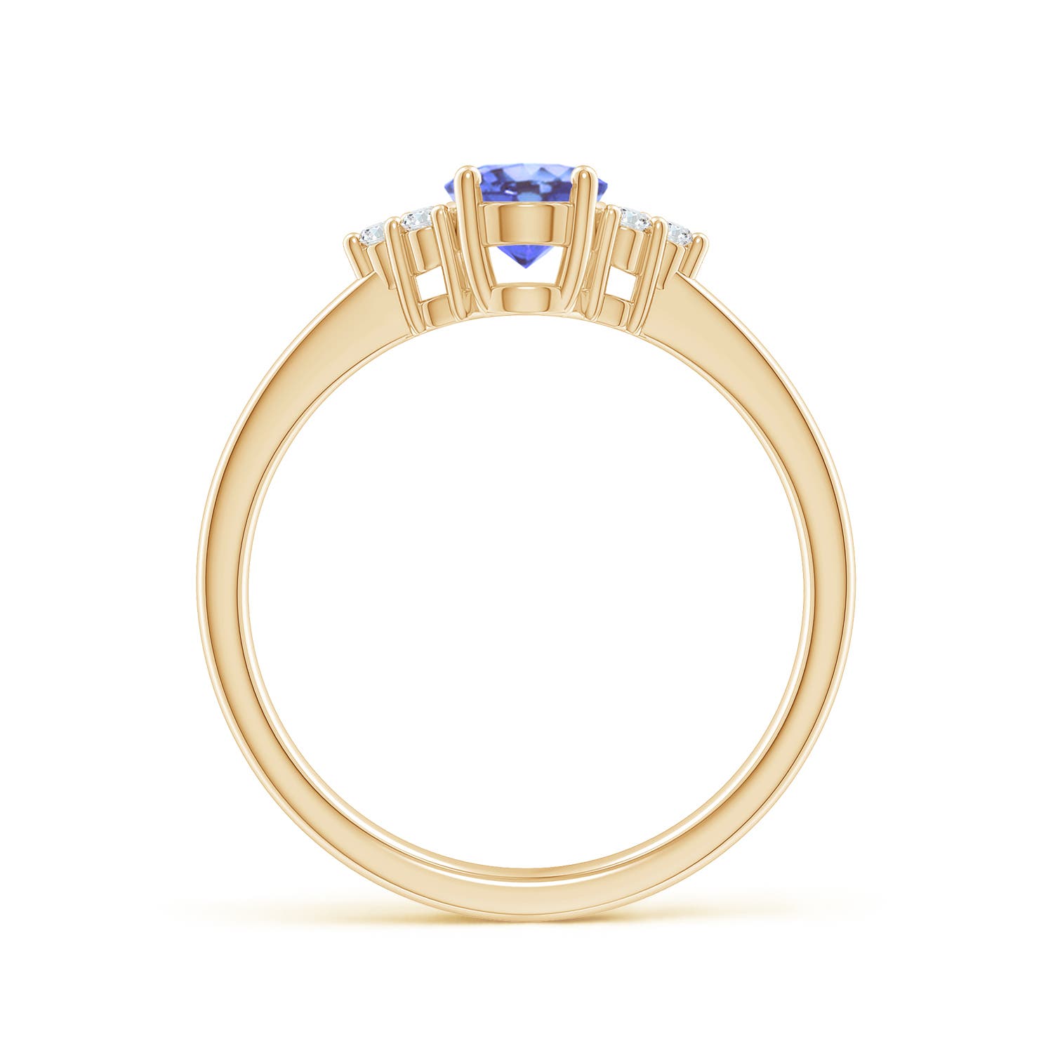 A - Tanzanite / 0.88 CT / 14 KT Yellow Gold