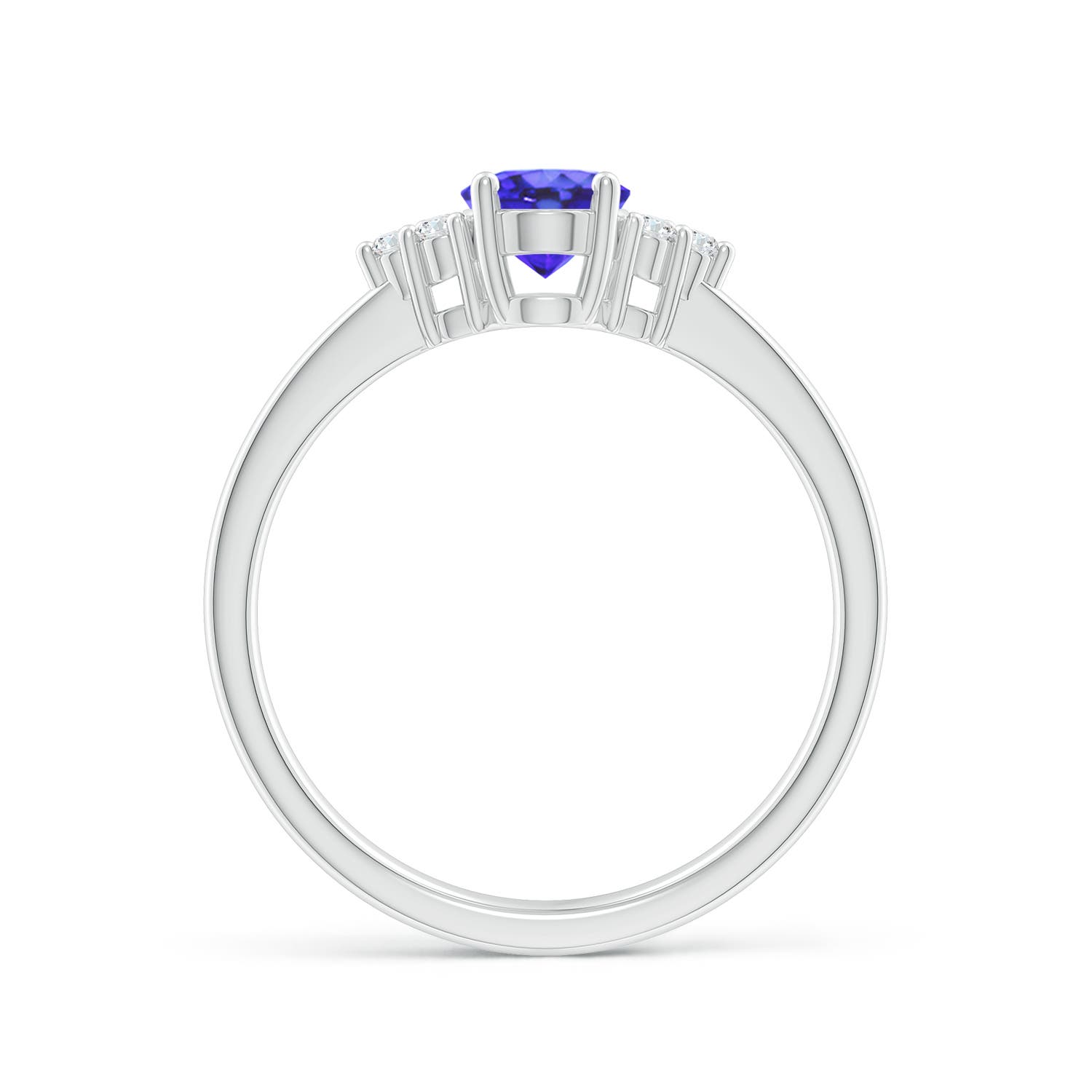 AA - Tanzanite / 0.88 CT / 14 KT White Gold