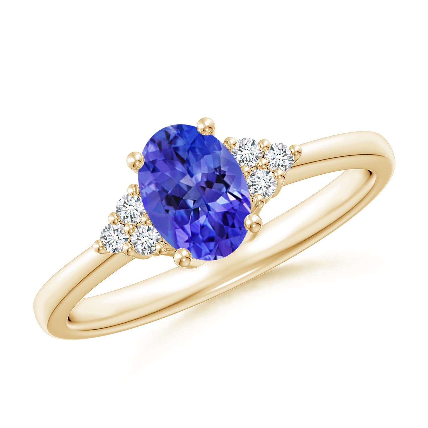 AAA - Tanzanite / 0.88 CT / 14 KT Yellow Gold