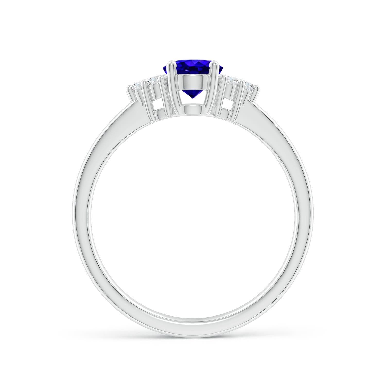 AAAA - Tanzanite / 0.88 CT / 14 KT White Gold