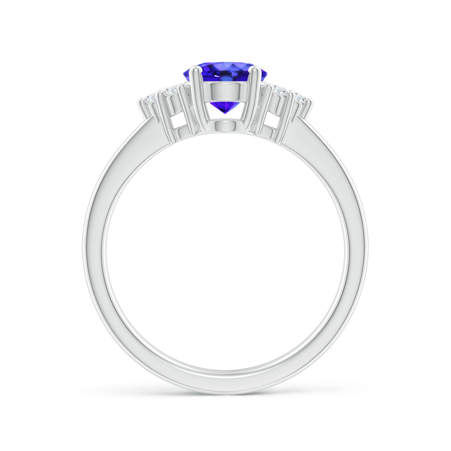 AAA - Tanzanite / 1.36 CT / 14 KT White Gold