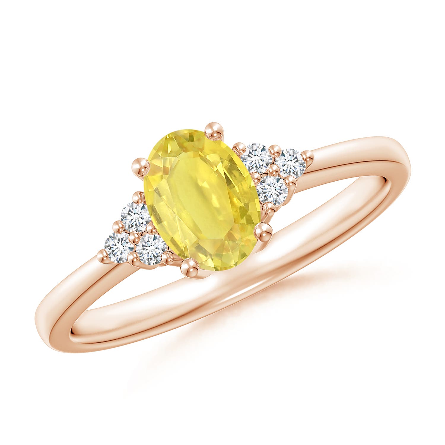 A - Yellow Sapphire / 1.08 CT / 14 KT Rose Gold