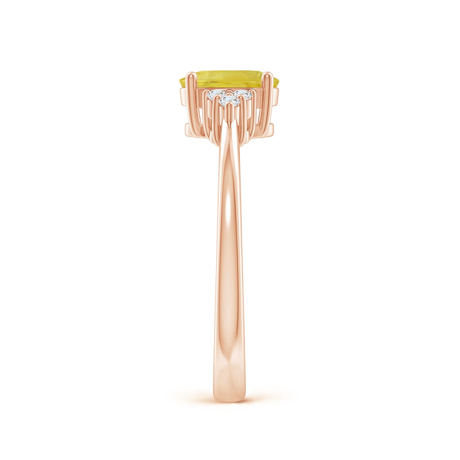 A - Yellow Sapphire / 1.08 CT / 14 KT Rose Gold