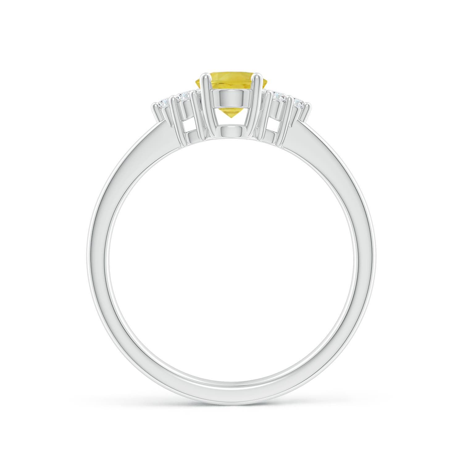 A - Yellow Sapphire / 1.08 CT / 14 KT White Gold