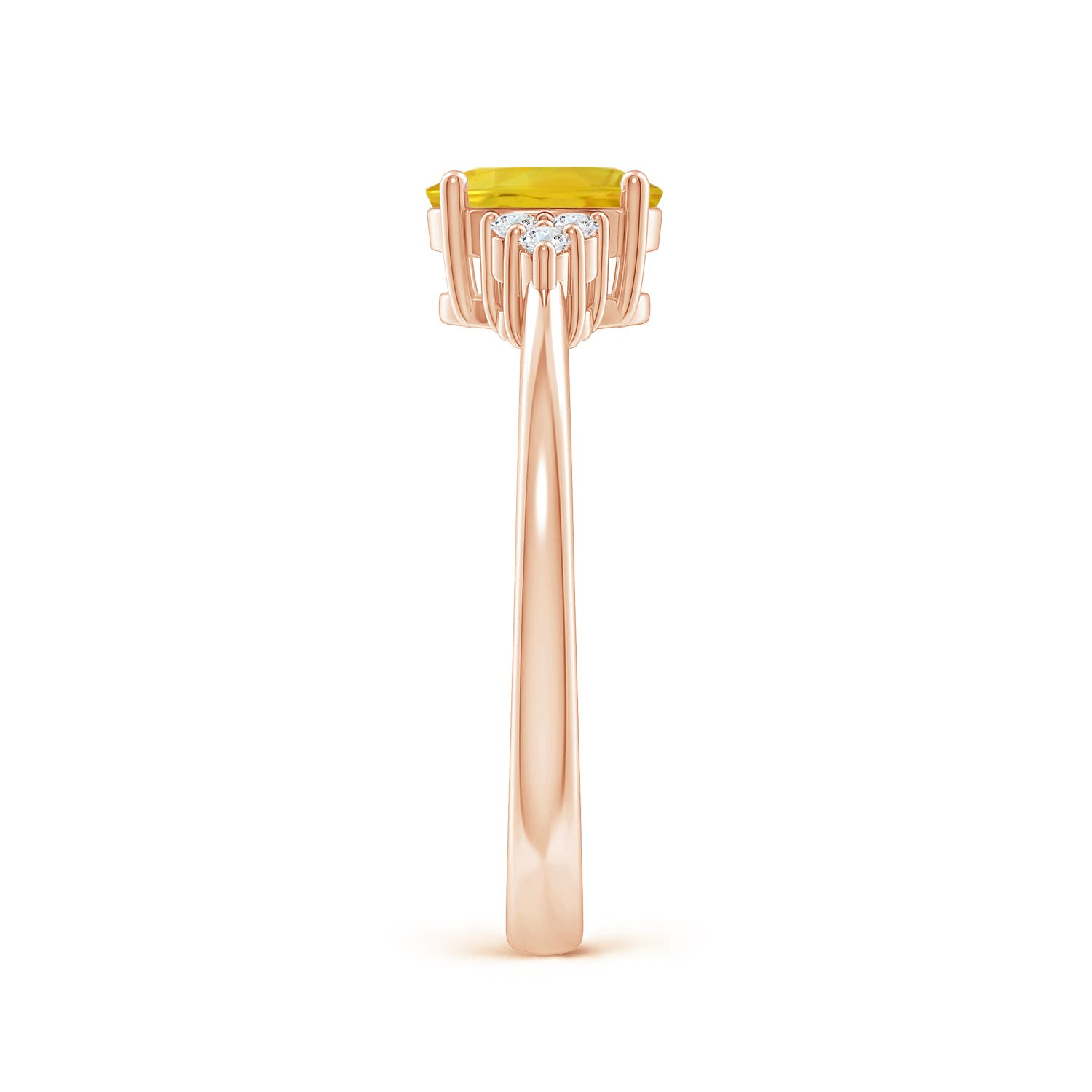 AAA - Yellow Sapphire / 1.08 CT / 14 KT Rose Gold