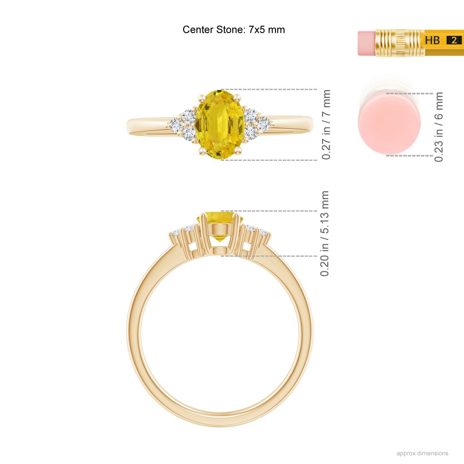 AAA - Yellow Sapphire / 1.08 CT / 14 KT Yellow Gold