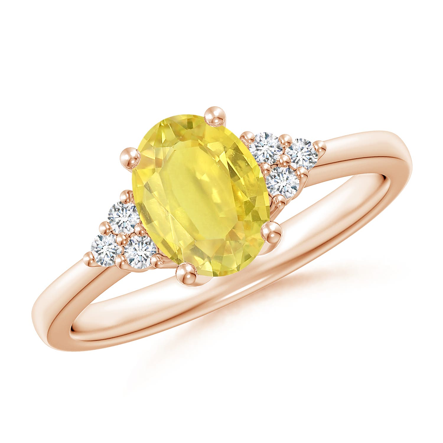 A - Yellow Sapphire / 1.61 CT / 14 KT Rose Gold