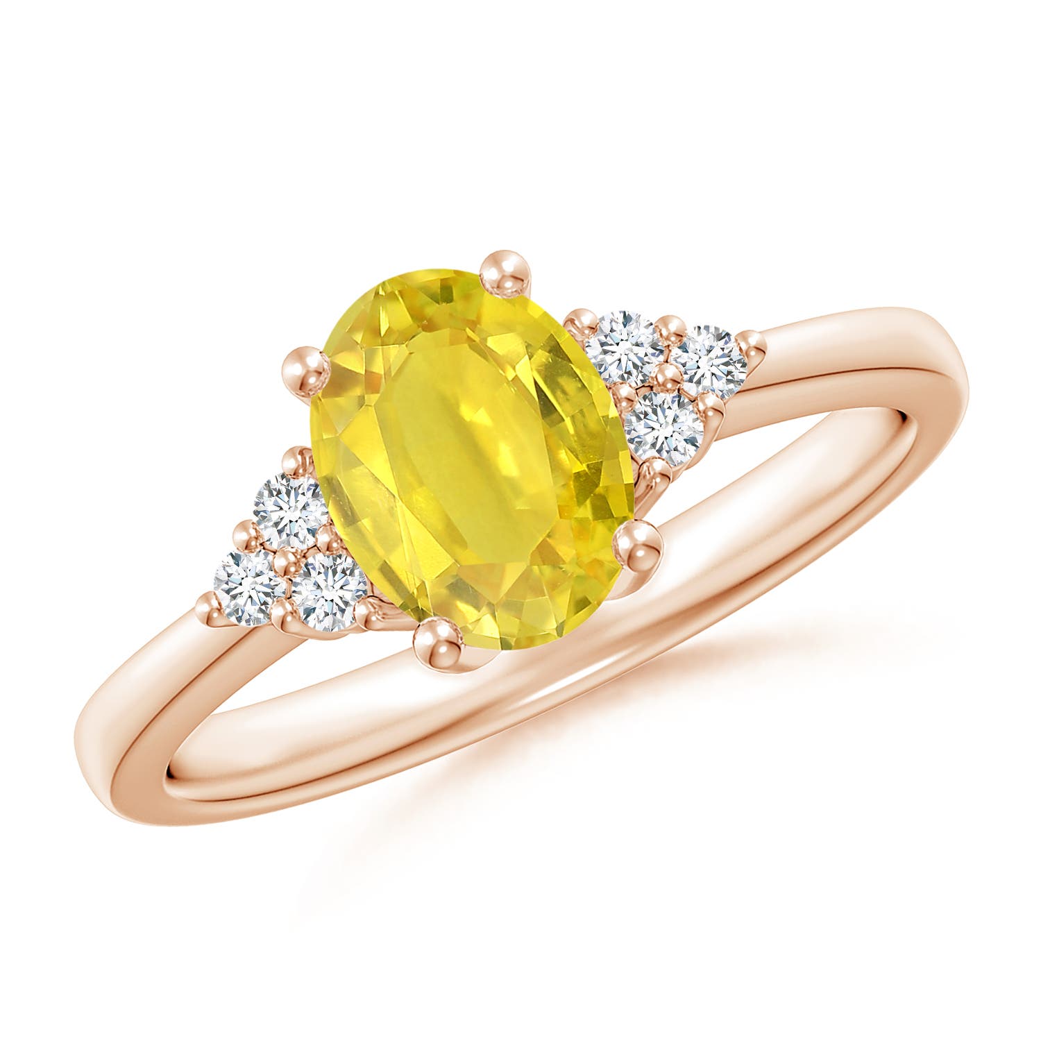 AA - Yellow Sapphire / 1.61 CT / 14 KT Rose Gold