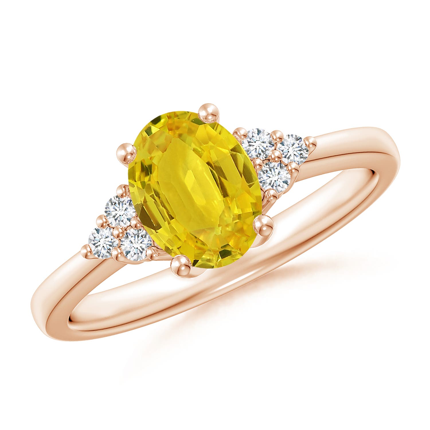 AAA - Yellow Sapphire / 1.61 CT / 14 KT Rose Gold