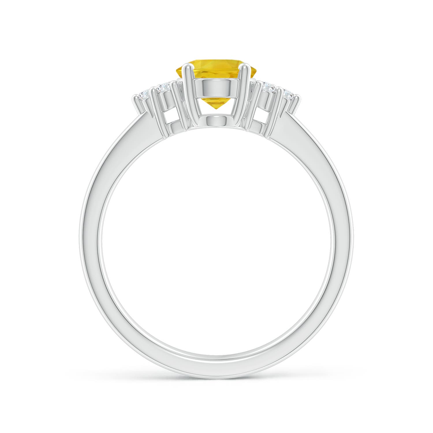 AAA - Yellow Sapphire / 1.61 CT / 14 KT White Gold