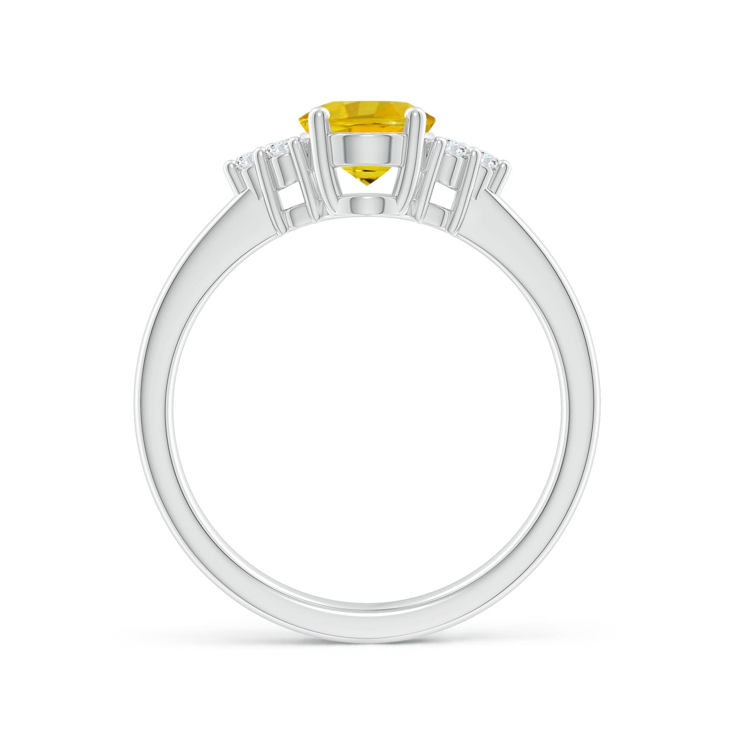 AAAA - Yellow Sapphire / 1.61 CT / 14 KT White Gold