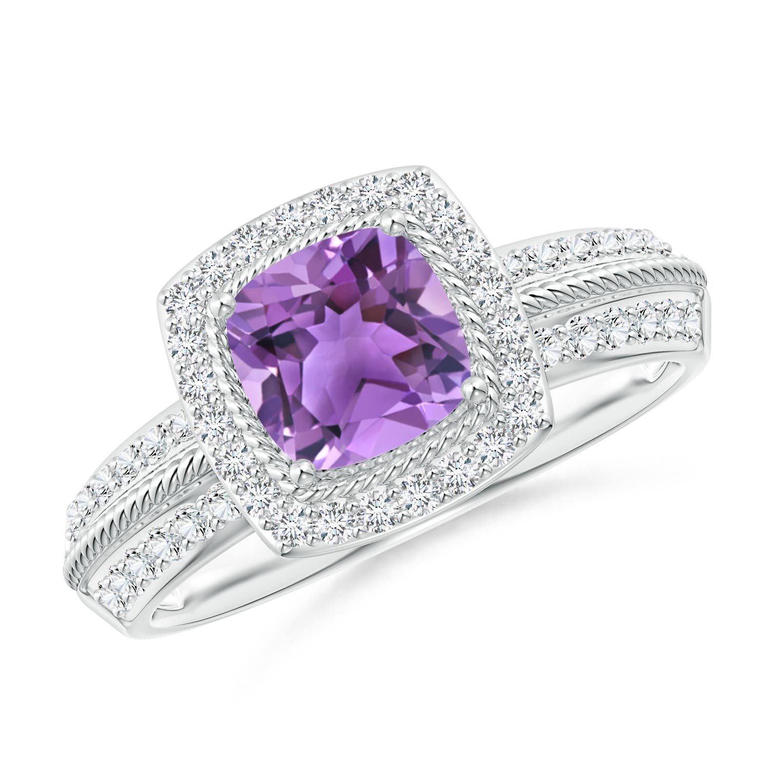 AA - Amethyst / 1.22 CT / 14 KT White Gold