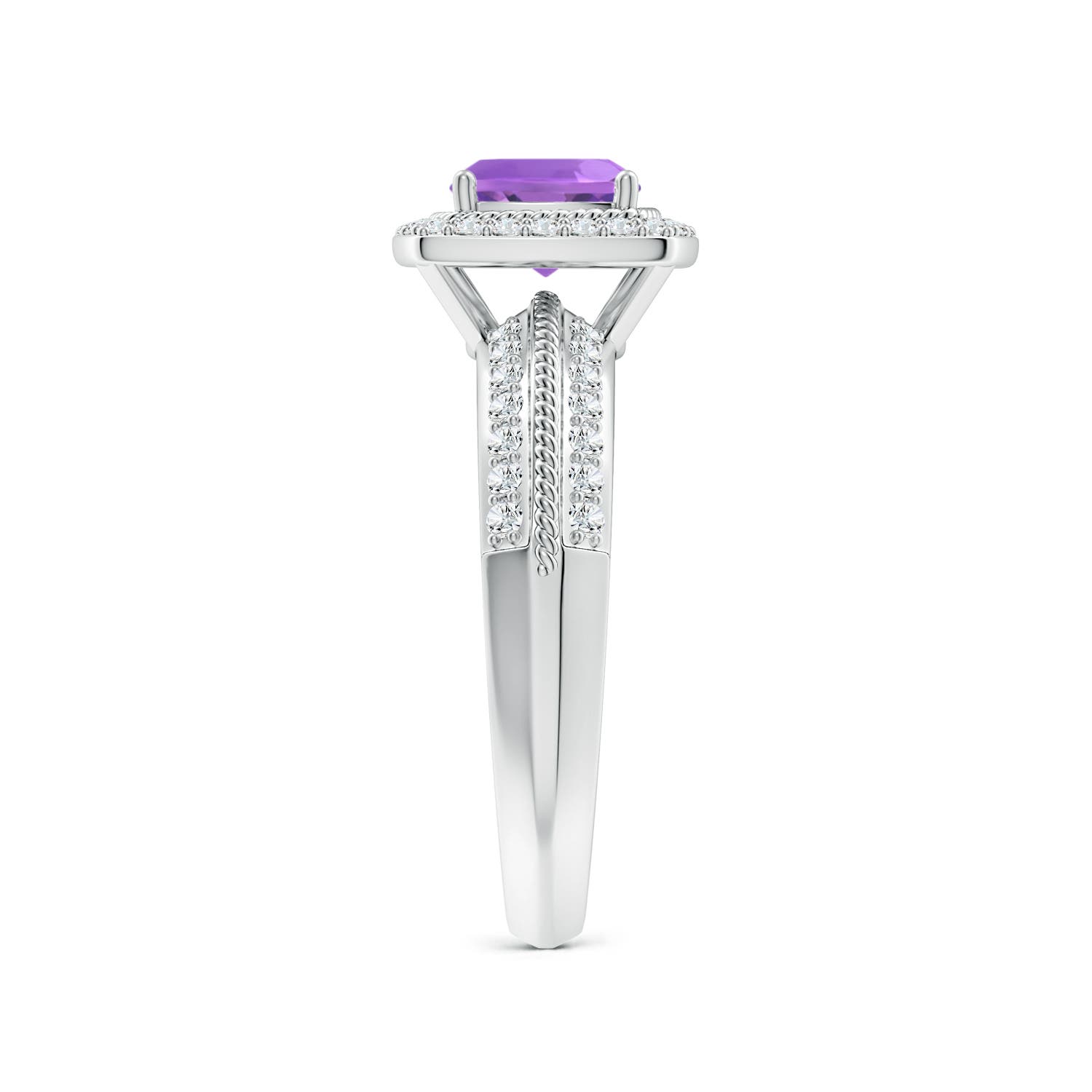 AA - Amethyst / 1.22 CT / 14 KT White Gold