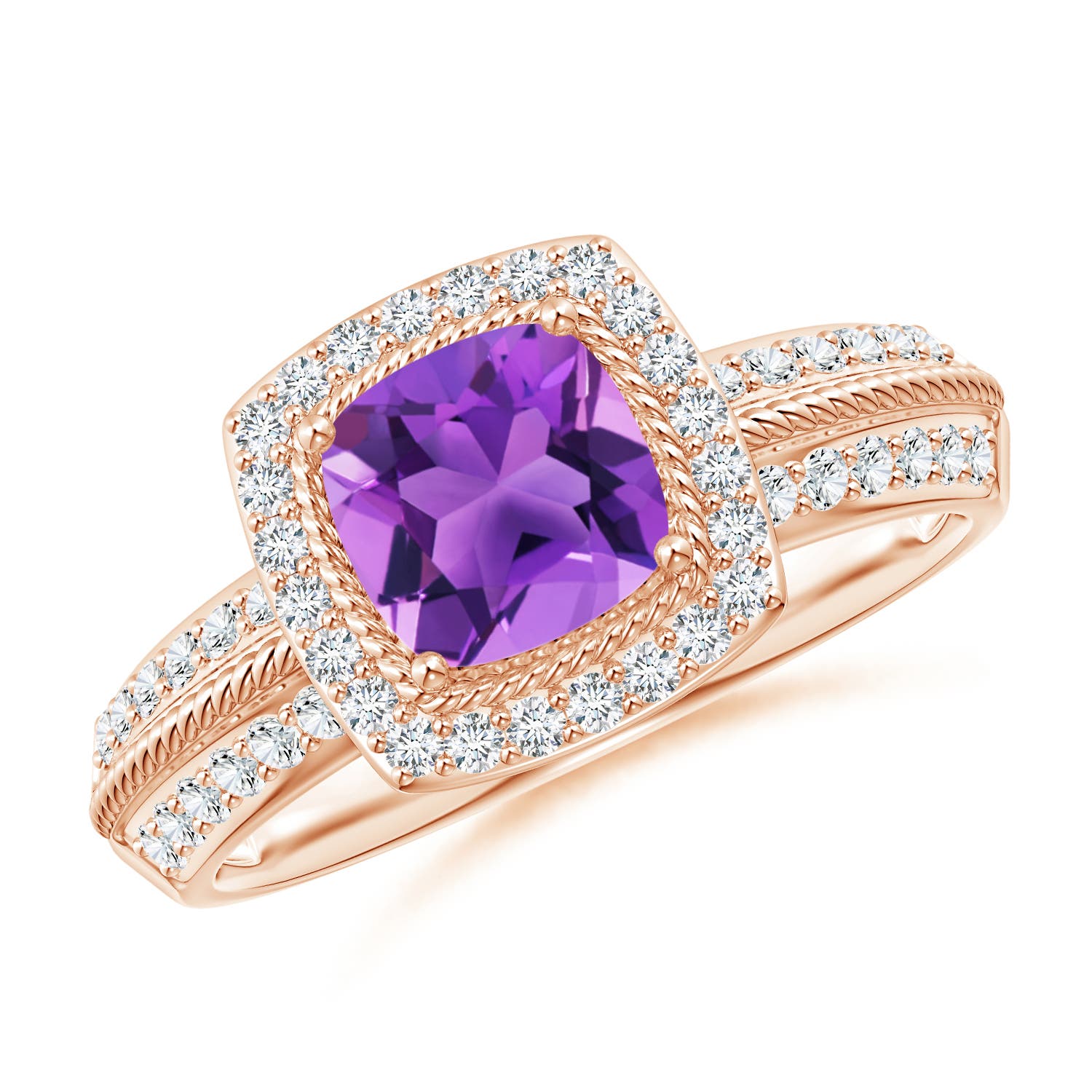 AAA - Amethyst / 1.22 CT / 14 KT Rose Gold