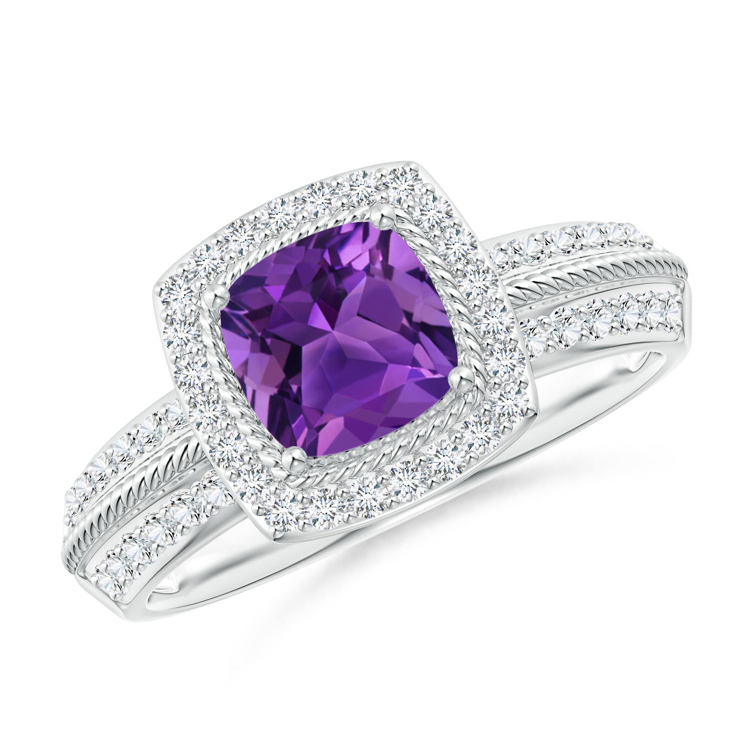 AAAA - Amethyst / 1.22 CT / 14 KT White Gold