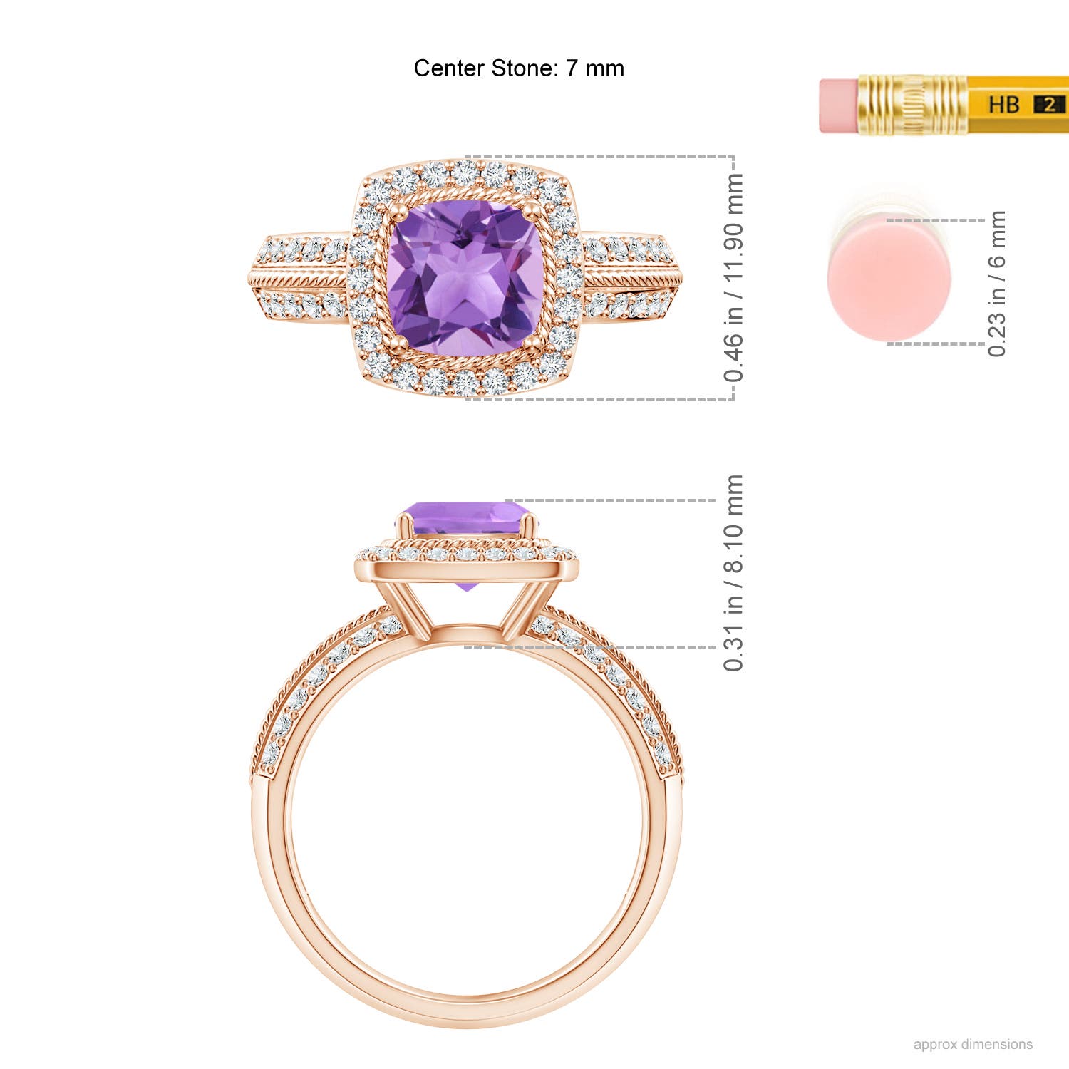 A - Amethyst / 1.87 CT / 14 KT Rose Gold