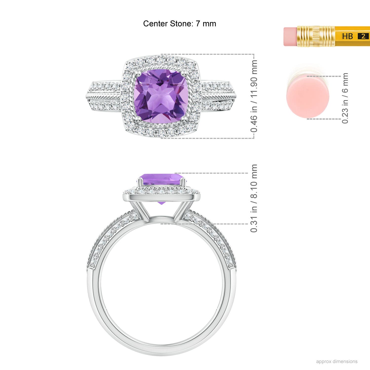 A - Amethyst / 1.87 CT / 14 KT White Gold