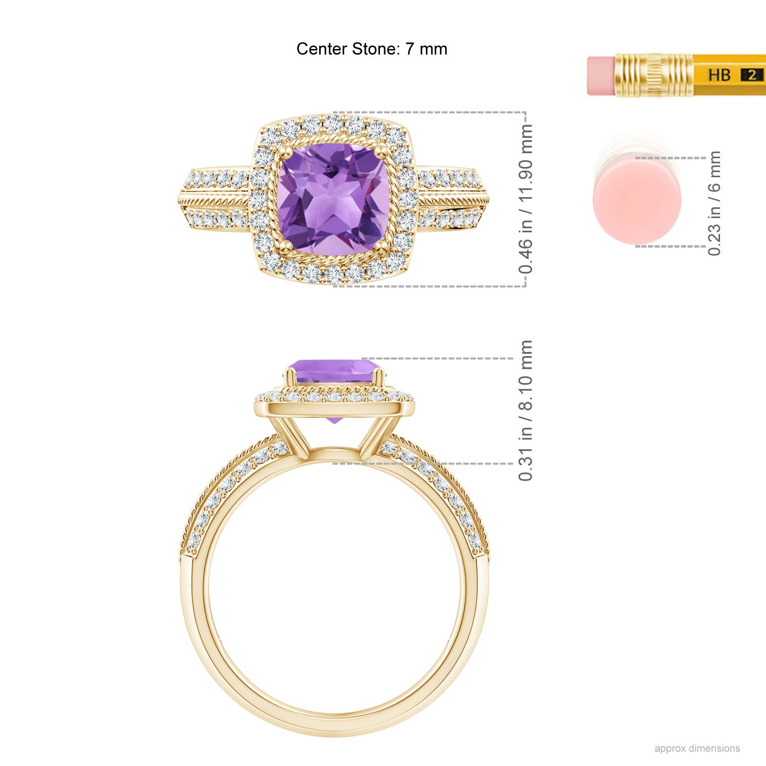 A - Amethyst / 1.87 CT / 14 KT Yellow Gold