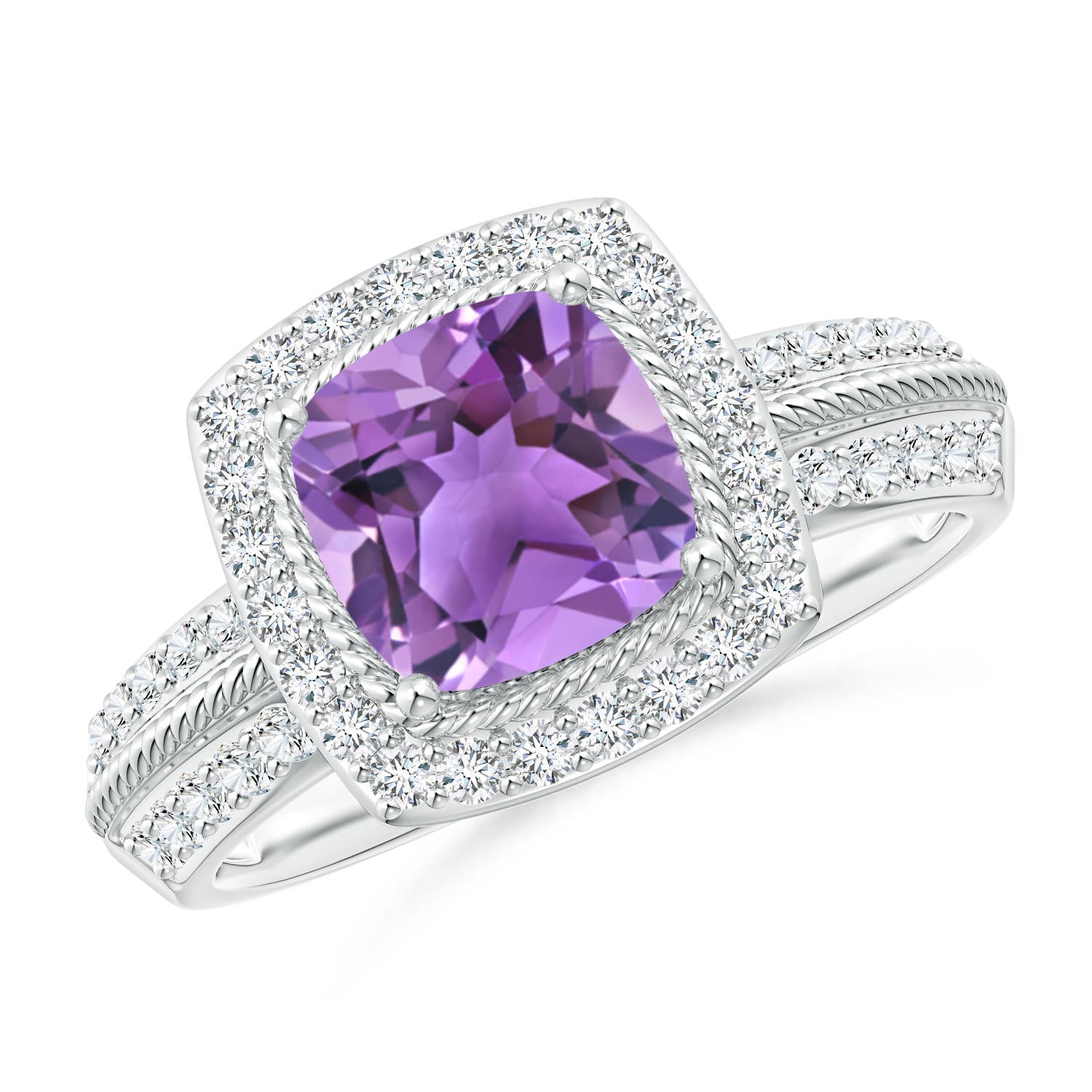 AA - Amethyst / 1.87 CT / 14 KT White Gold