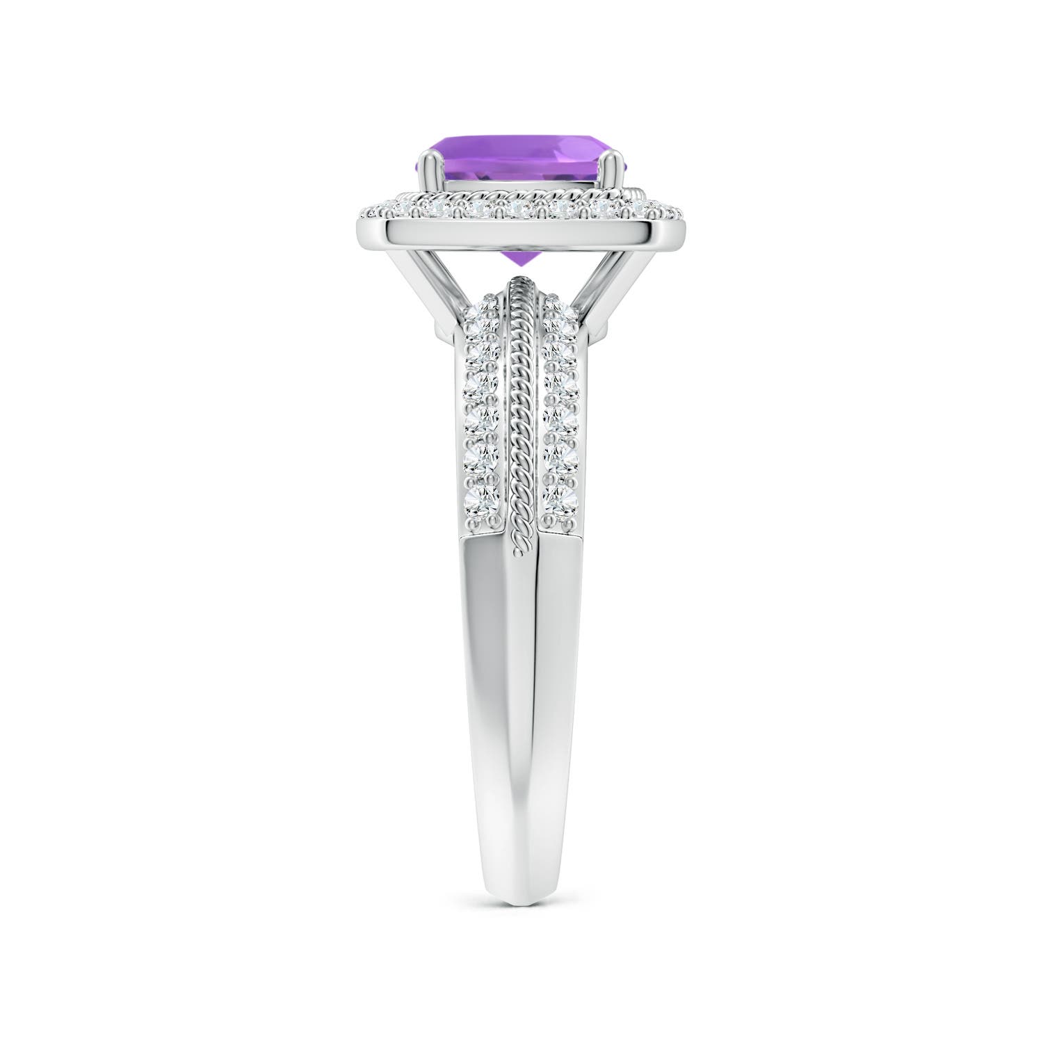 AA - Amethyst / 1.87 CT / 14 KT White Gold