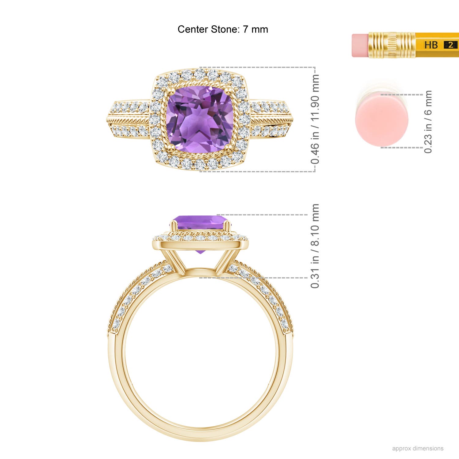 AA - Amethyst / 1.87 CT / 14 KT Yellow Gold