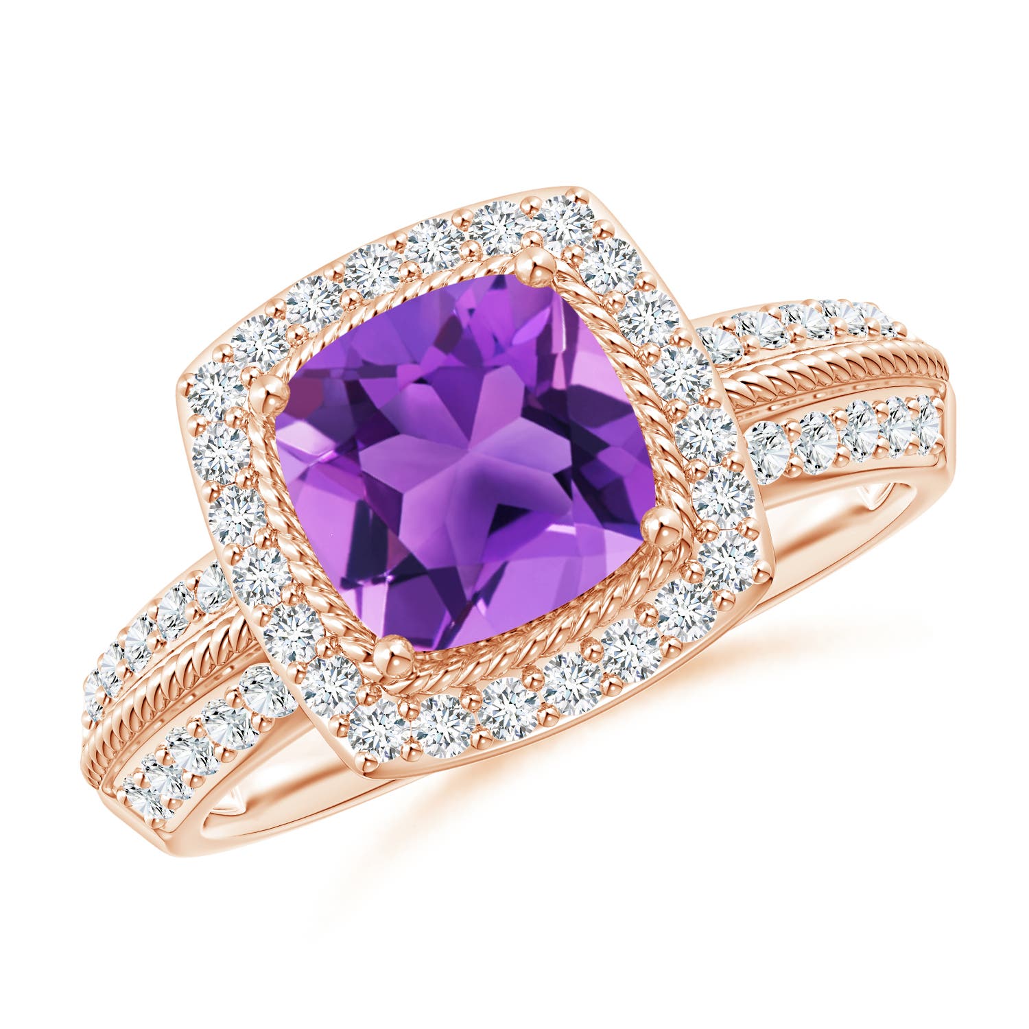 AAA - Amethyst / 1.87 CT / 14 KT Rose Gold