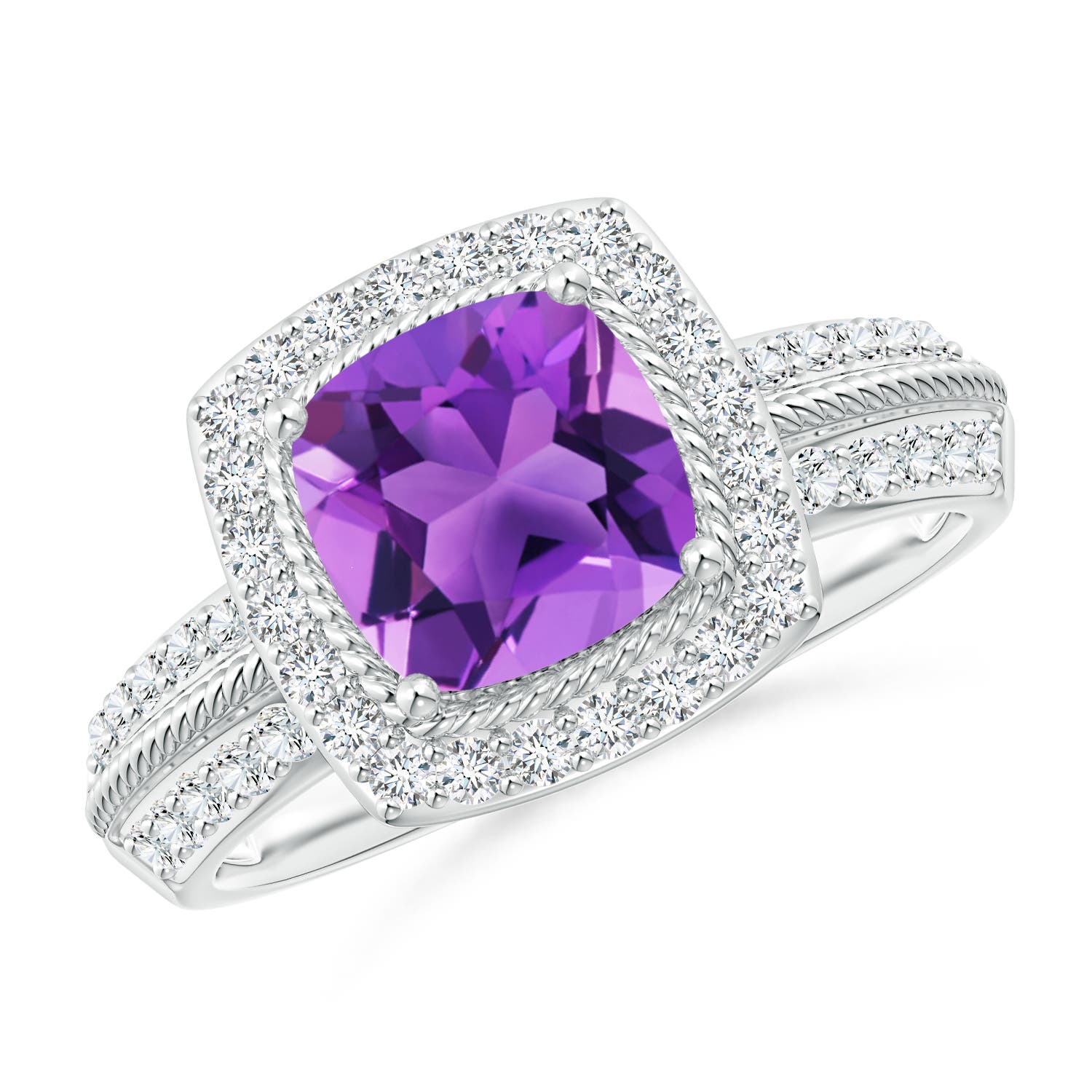 AAA - Amethyst / 1.87 CT / 14 KT White Gold