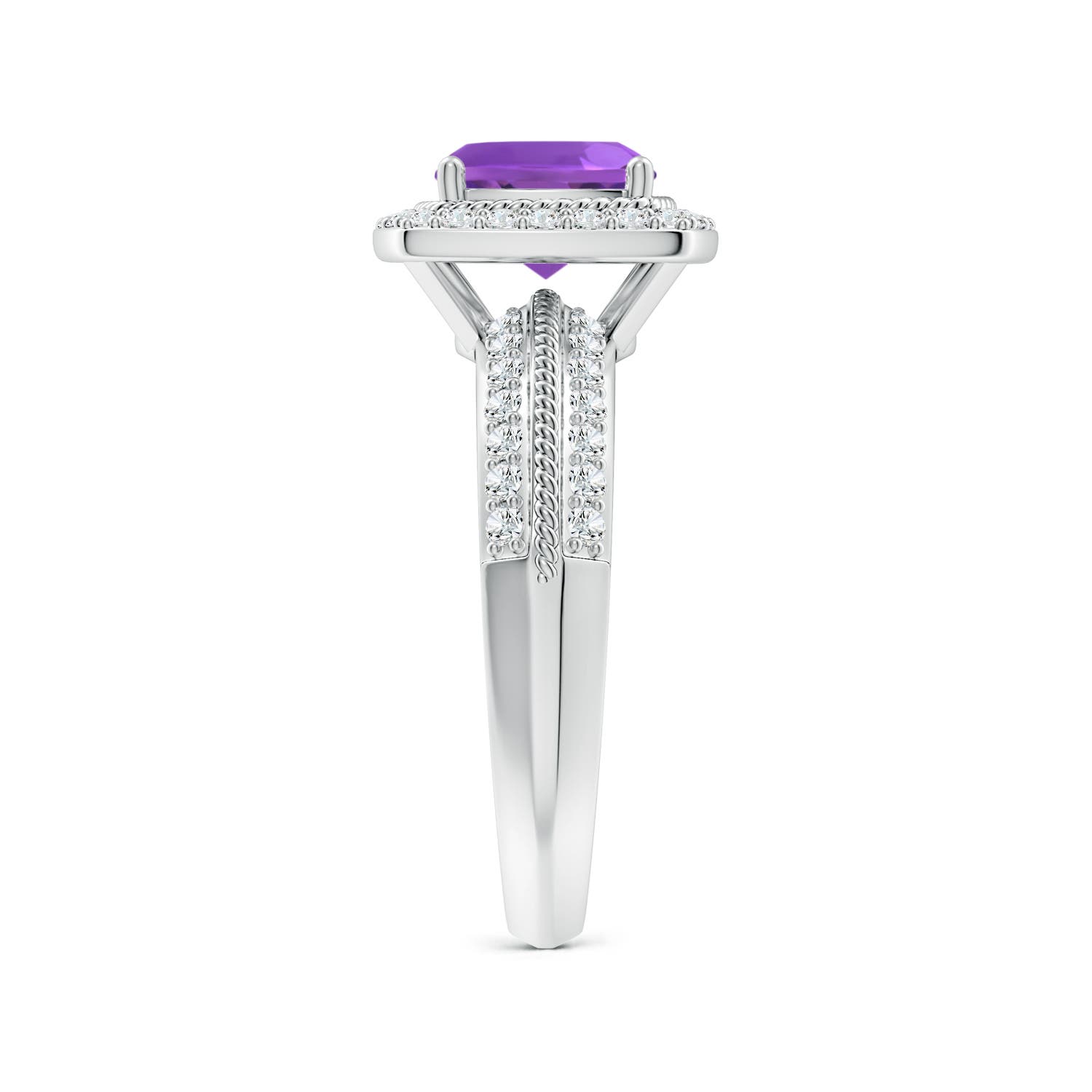 AAA - Amethyst / 1.87 CT / 14 KT White Gold