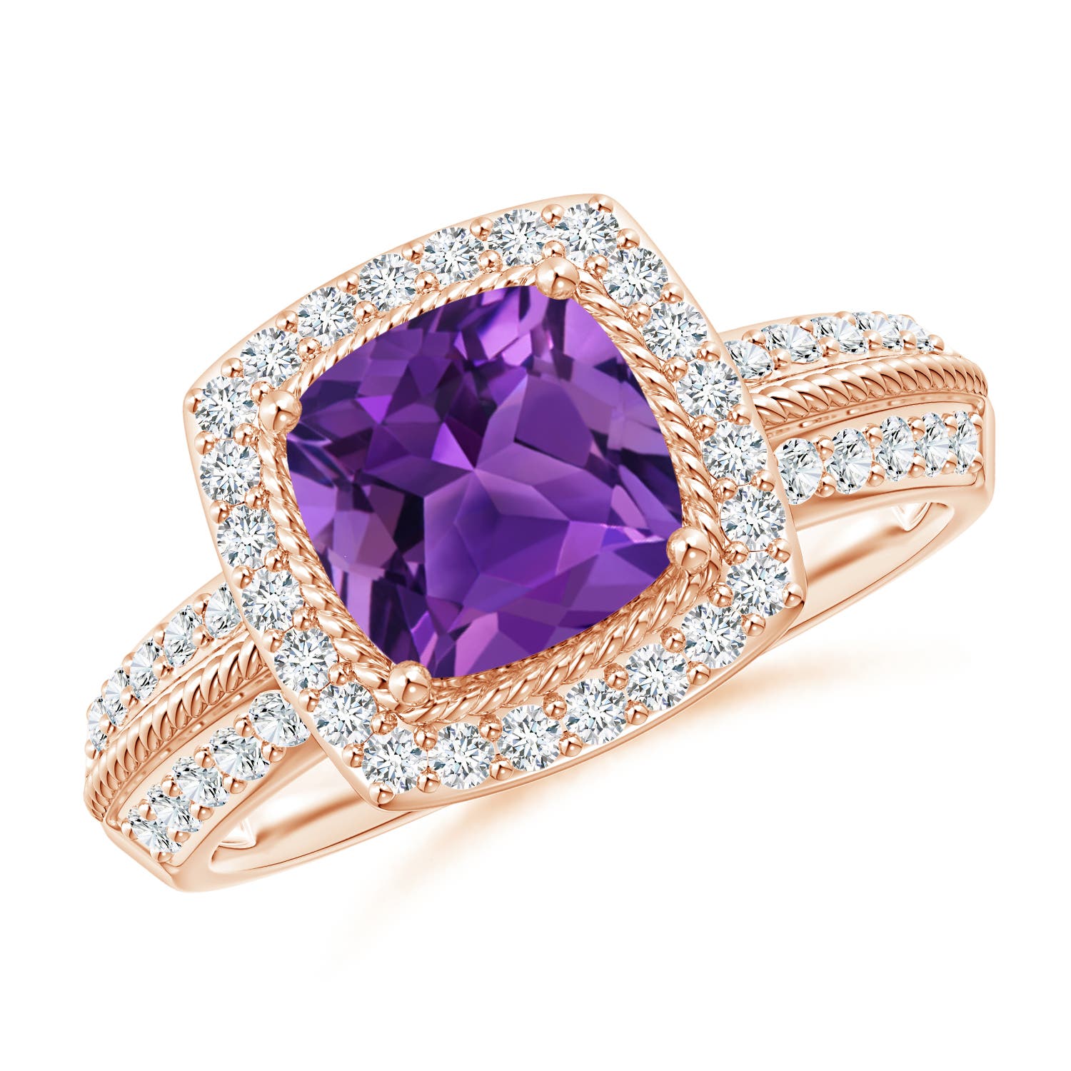 AAAA - Amethyst / 1.87 CT / 14 KT Rose Gold