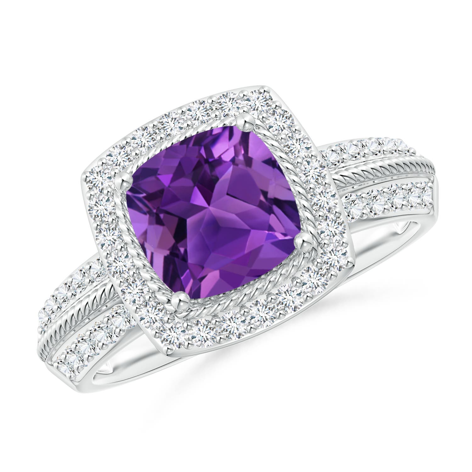 AAAA - Amethyst / 1.87 CT / 14 KT White Gold